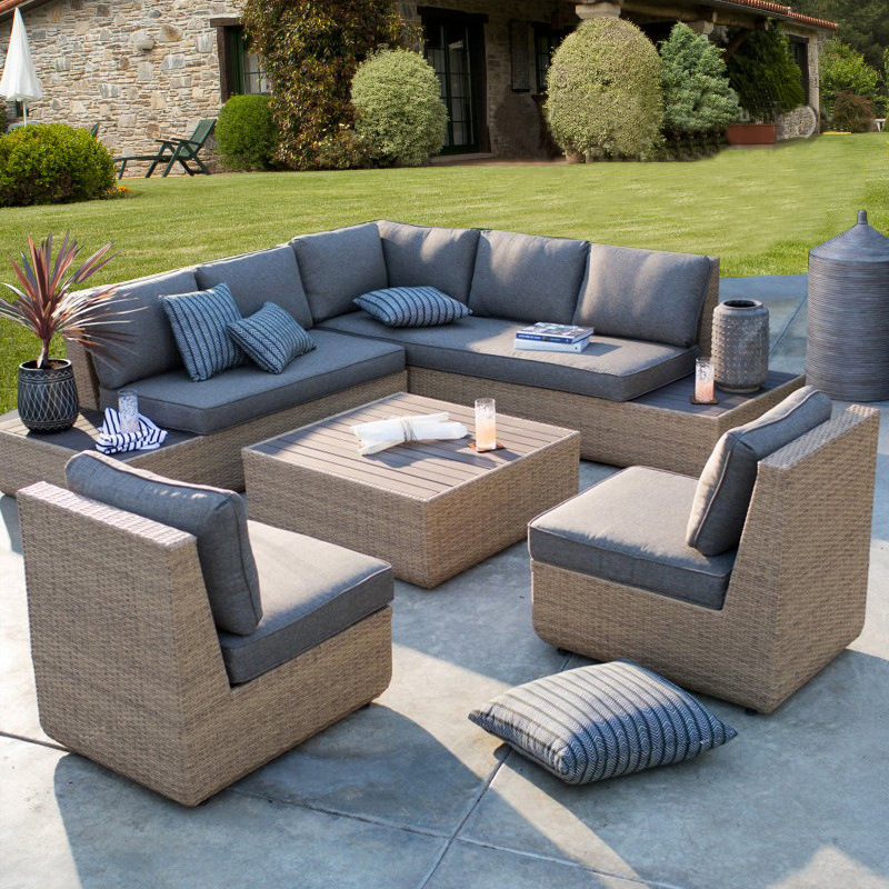 Outdoor Furniture Metal Chairs - โซฟากลางแจ้ง ลานบ้านหวาย โรงแรม สำนักงานขาย ห้องอาบแดด ระเบียง
