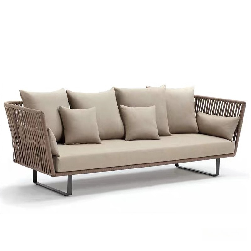 ชุดโซฟาหวายกลางแจ้งกันน้ำ 3 ที - Outdoor Furniture Metal Chairs บทวิจารณ์และราคา