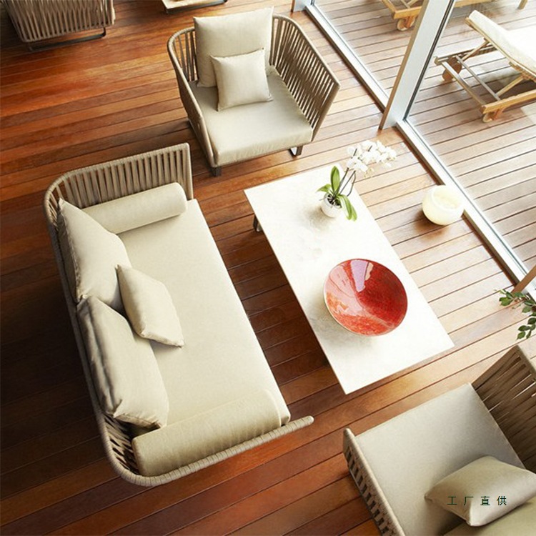 ชุดโซฟาหวายกลางแจ้งกันน้ำ 3 ที - Outdoor Furniture Metal Chairs บทวิจารณ์และราคา
