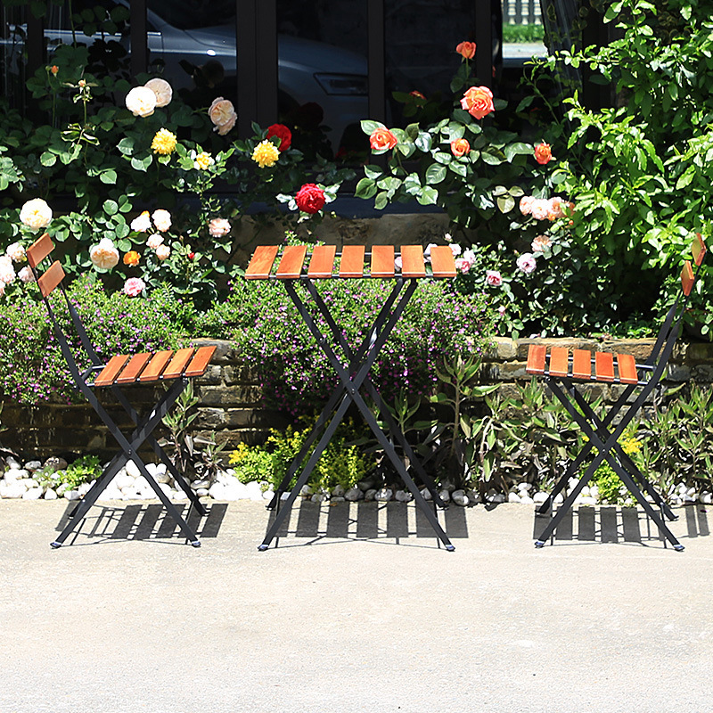 พับโต๊ะกาแฟไม้เนื้อแข็งลานกลาง - Outdoor Furniture Metal Chairs บทวิจารณ์และราคา