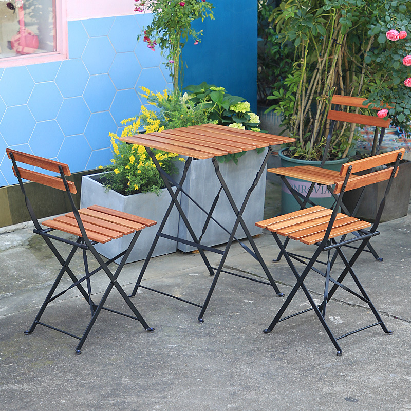 พับโต๊ะกาแฟไม้เนื้อแข็งลานกลาง - Outdoor Furniture Metal Chairs บทวิจารณ์และราคา
